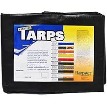 15 Ft. X 15 Ft. Heavy Duty 6 Oz. Black Poly Tarp 11-12 Mil Thick