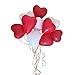 Produktbild 100 rot-weiße Herz-Luft-Ballon-s-Hochzeit-Herzballons Herzluftballons-Deko-Geschenk-Idee-Schmuck-Schmücken-Helium geeignet- vom-Sachsen-Versand
