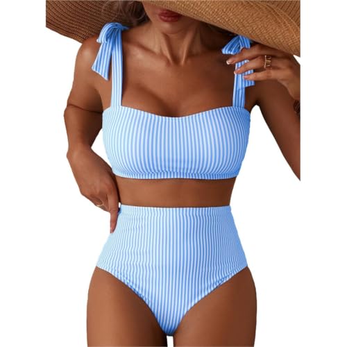 Ensemble bikini 2 pièces bleu XXL idéal pour la plage d'été et vos moments de détente