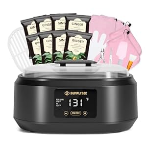 Paraffin Wax Machine for Hand and Feet – 3500ml Hot Wax Hand Wax Machine with 8 Pcs Ginger Paraffin Bath Wax, Foot Wax Paraffin Foot Care Kit, Hand Wax Machine, Moisturizing and Exfoliating