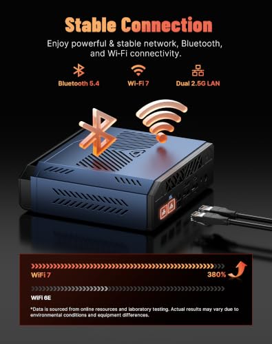 Image of BOSGAME AI 9 Mini PC, AMD HX 470(up to 5.2GHz), 32GB DDR5 1TB PCIe 4.0 SSD | Radeon 890M, 12C /24T, 55TOPS, DDR5 256GB max, triple M.2 8TB max, USB4 /OCuLink, WiFi7 /BT5.4 /Dual 2.5G, 8K Quad Display
