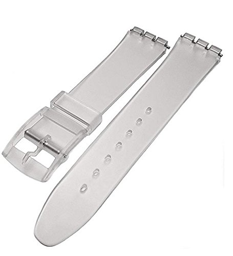 Correa de resina de 17mm flexible y antideslizante para Swatch estándar