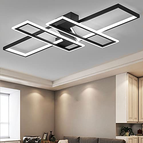Plafonnier LED dimmable 94W géométrique blanc à intensité variable - 4
