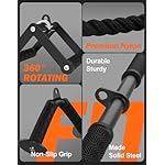 Fitarc Cable Machine Attachment Set for Gym & Home Workouts, LAT Pulldown Attachments with Non-Slip Grips, Black - Image 3