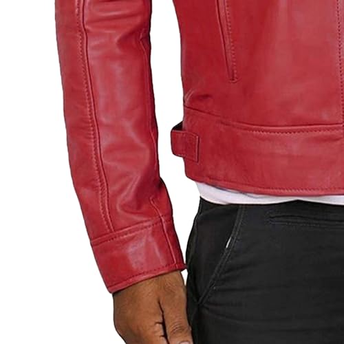 Male Cafe Racer Style PU Jacket Motorcycle Distressed Leather Jackets Moto Coat Bikers Leather Biker Blazer4