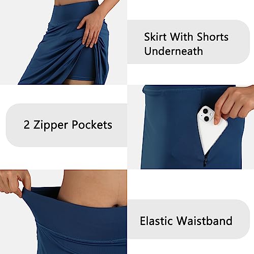 Image of ANIVIVO Skirted Legging for Women, Yoga Legging with Skirts &Women Tennis Leggings Clothes Pockets