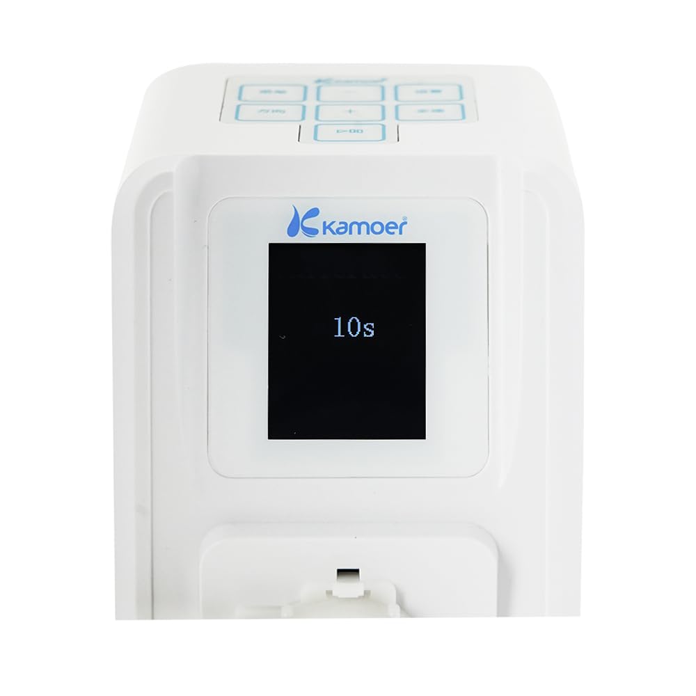 Kamoer M1-DC - Pompa per tubo flessibile intelligente 12 V DC, flusso basso regolabile, pompa dosatrice liquido programmabile con controllo per acquari da laboratorio ≥33 ml/min