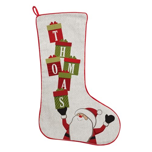 Let's Make Memories Personalized Christmas Stocking – Stocking Stuffer - Customized with Your Name – Holiday Decor – Family Christmas Stockings - Custom Christmas Stocking with Santa Design – 19