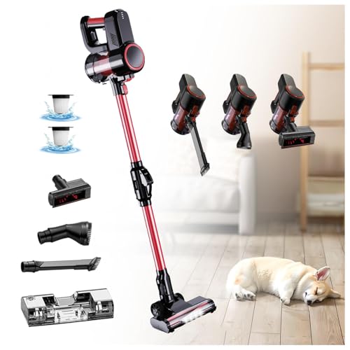 MeLtor Lavapavimenti Senza Filo 5 in 1 Portatile, 200ml Serbatoio dell’acuqa Lavasciuga Pavimenti Senza Filo per Pulizia Domestica/Capelli/Polvere/Lavapavimenti