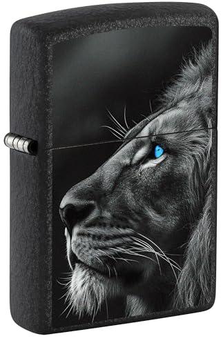 Zippo Encendedor Lion Black Crackle 81645