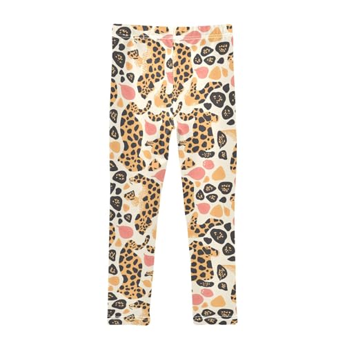 KLL Cheetah Print Toddler Baby Girl Active Leggings Stretch High Waisted Leg Yoga Pants Gym2
