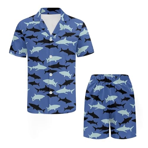 Men Short Sleeve Sleepwear Button Up Shirt and Pant Pajama Set Cozy Soft Homewear Stretchy Breathable Nightwear4