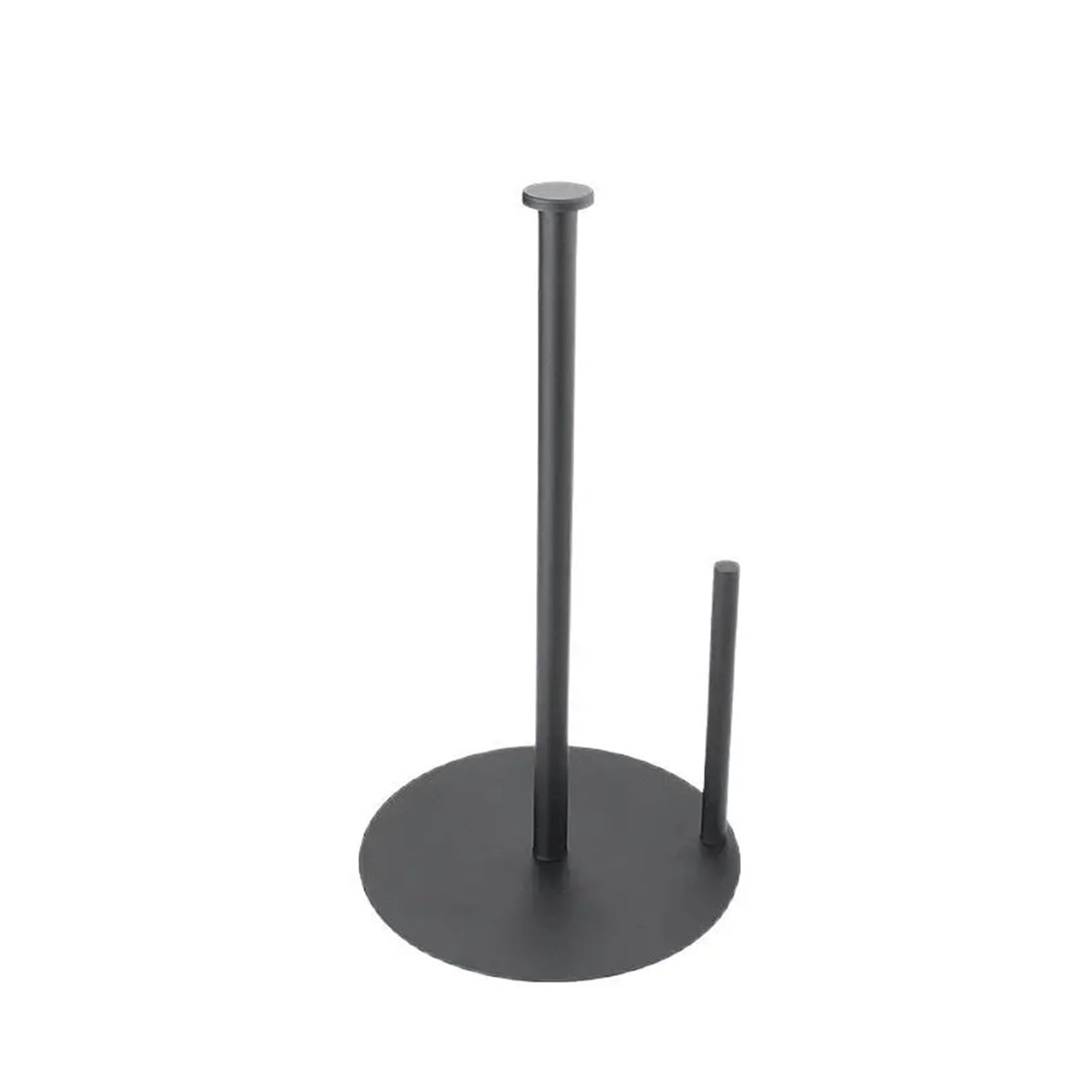 Portarotolo da cucina portarotolo in acciaio inossidabile, supporto bagno verticale appoggio senza foro(1Pcs Black)