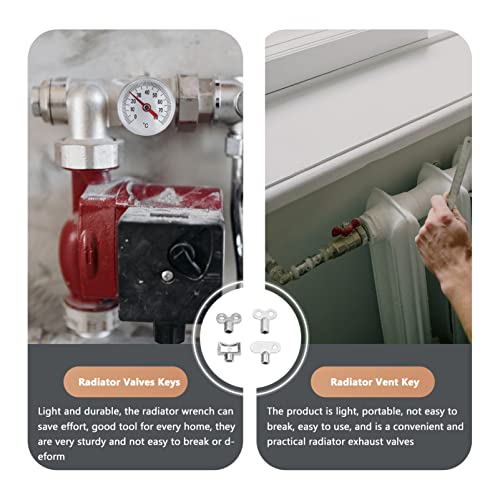 Angoily 8pcs Radiator Bleeding Valve Heater Vent Radiator Radiator Valves Keys Square Radiator Wrench Wrench Accessories Heater Heating Deflation Central Key Faucet air Valve Heat Sink - Thumbnail 4