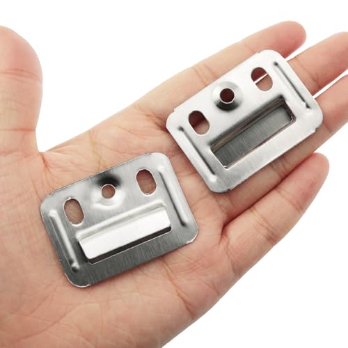 Image of 50PCS Stainless Steel Wall Panel Clips Grommet Fixing Piece Wall Mounting Clips Furniture Clips Heavy Duty Recessed Mounting Hooks for Bamboo Walls Wood Fibre Suspended Wall Panels
