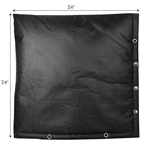 Backflow Preventer Insulation Cover For Winter Freeze Protection, For Outdoor Pipe/ Irrigation Backflow Valve/ Sprinkler Valve- 24''W X 24''H (Black) #TOP6