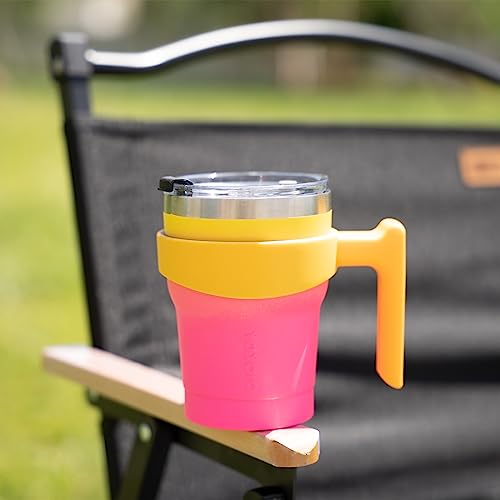 Image of BJPKPK 10 oz Mini Tumbler with Lid, Straw & Handle, Insulated Steel Cup