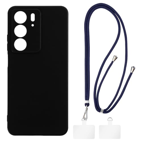 Shantime �P�[�X�ƃN���X�{�f�B�X�g���b�v�Z�b�g OPPO Realme C75x 4G �Ƃ̌݊������� �g�уJ�o�[�Ƌ����o�b�N���t�������\�l�b�N�X�g���b�v�����2���̃p�b�`�t��(�u���b�N + �u���[)