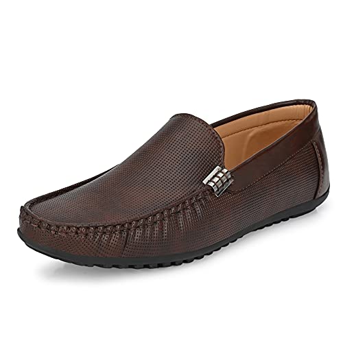 Image of Centrino Casual Loafers for Man | Shoes for Men Stylish | Lightweight Slip-On with Cushioned Insole | Comfortable Moccasin Shoes | Hand-Stitched Mens Loafer Shoes for Travel Office & Weekend Outings (9911)