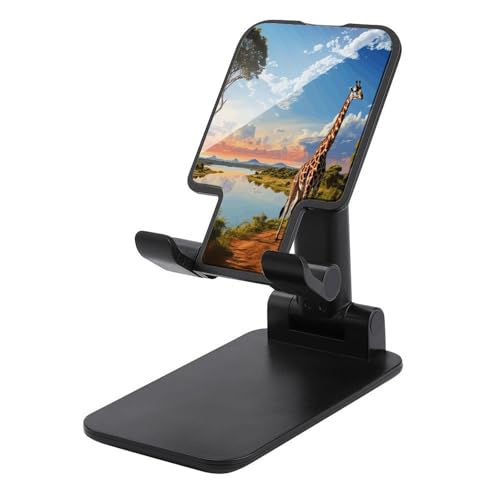 Support pliable réglable pour téléphone motif girafe du Nil compatible iPhone Android