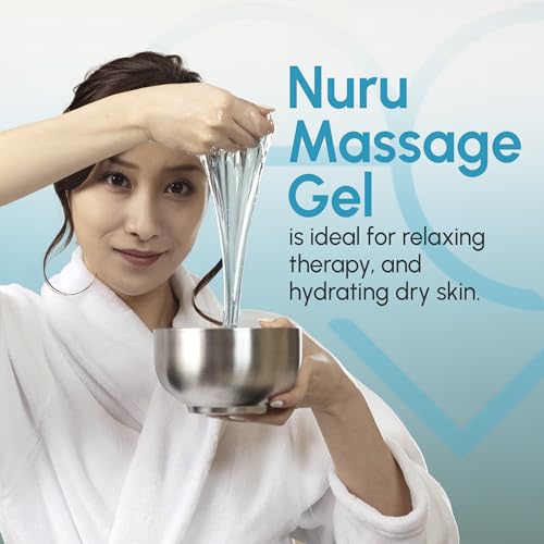 Image of Nuru Massage Gel 33.8 fl oz Cylinder, Organic Aloe Vera, Water Based | Body-to-body massage oil alternative. Organic aloe vera, seaweed, green tea, licorice & vitamin B5. Paraben free.