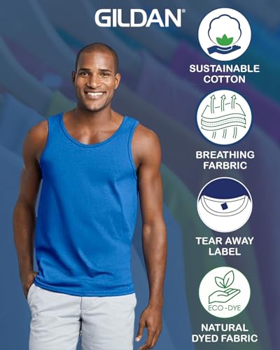Gildan 5200 Men's Tank Top (1-10 Pack) - Create Multipack Color Set - G520 Adult Bulk Heavy Cotton Sleeveless Undershirt3