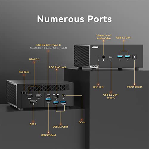 Mini Pc For Asus Expertcenter Pn52, Amd Ryzen 5 5600H(6C/12T, Up To 4.2Ghz), 16Gb Ddr4 Ram & 512Gb Pcie Ssd, Windows 11 Pro Mini Desktop Computers 8K, 2 X Usb 3.2 Type-C, 5 X Usb 3.2, Wifi 6E, Bt5.2 #TOP3