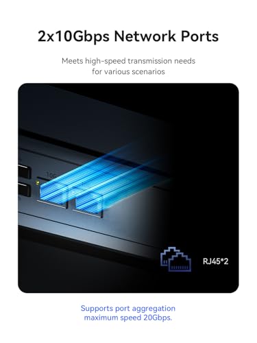 Image of FS510402D NAS Server - 6-Bay All-Solid-State NAS Storage & Mini PC, 4X M.2 + 2X U.2 SSD, Personal Cloud Storage Device with Dual 10G Network Storage, Home NAS /Network Attached Storage