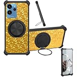Kinetijy Custodia per Oukitel C32 PRO Case Phone Cover Custodia [ con 9H HD Vetro Temperato][Supporto ad Anello a 360°, Magnetico] CX-23-HEI