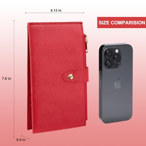 Image of Travelambo RFID Wallet Women Large Size Bifold Multi Card Wallet Case with Zipper Pocke Credit Card Holder for Women