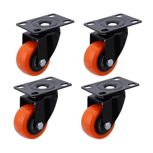 Roulettes de meubles de chariot robustes 2 pouces paquet de 4 pivotantes 300KG