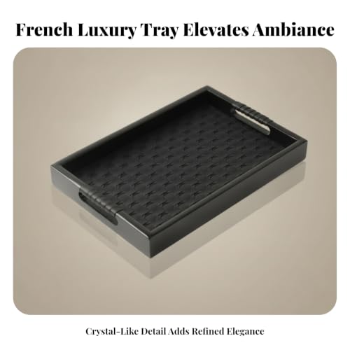 Bandeja Rectangular Beige Pequeña CAQYPVH con Bordes para Desayuno 3