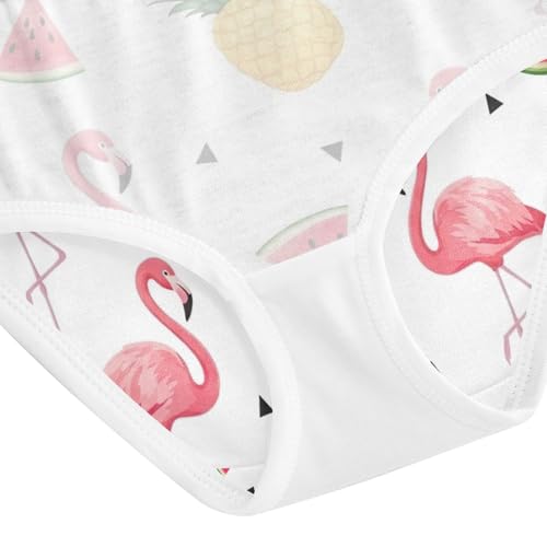 Cute Pink Flamingos Girls Panties, Toddler Panties, Cotton Underwear Girls, 2–8 Years4