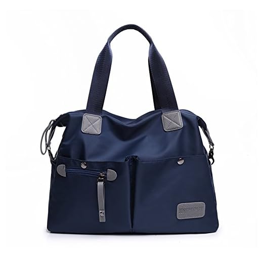 Bcony moda Bolsos bandolera para mujer, Azul marino nylon Bolsillos múltiples gran capacidad Bolsos de mano Bolsos totes Bolso de Bandolera Bolsos de hombro para mujer