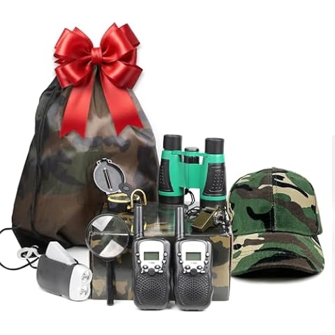 Outdoor Adventure Set for Kids - Camouflage Camping Exploration Toys with Walkie-Talkies - Backyard Explorer Gear for Boys and Girls Cover