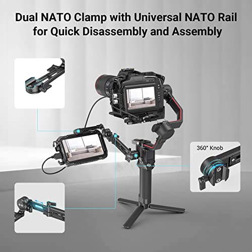 Support EVF SmallRig 3507 réglable rail NATO accessoire fixation moniteur - 5