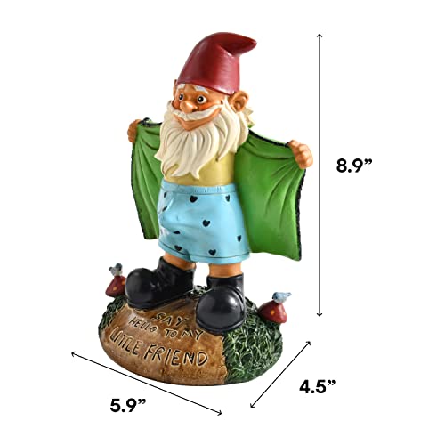 Noa Store Funny Naughty Garden Gnome Statue | Outdoor Decor | Fall Winter Halloween Christmas Decorations For Yard Art , Patio, Lawin, Doorsteps, Housewarming Garden Gift - 9.5 Inches #TOP2