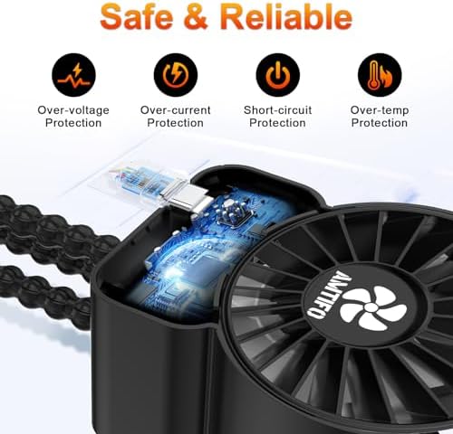 AMTIFO Portable Stroller Fan - 4-Speed Rechargeable USB Fan, Quiet Clip-on Baby Fans for Stroller Crib and Travel - Compact & Battery-Operated Cooling Fans for Baby Comfort on the Go — view 7