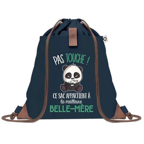 Sac en toile bleu avec cordelettes pour éviter que l'on touche à vos affaires