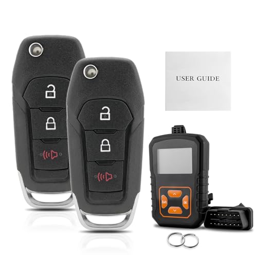 2PC Simple OBD and Remote Key Fob Replacement for Ford