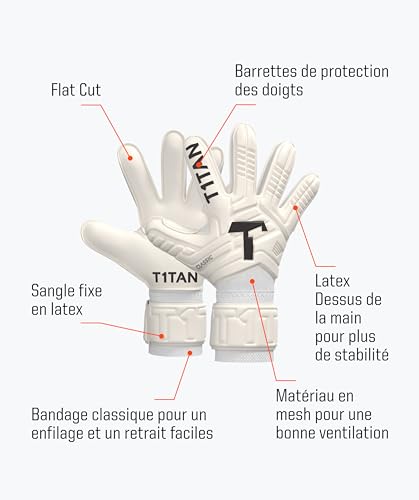 Gants de gardien d'entraînement T1TAN White-Out pour vos arrêts sur le terrain - 6