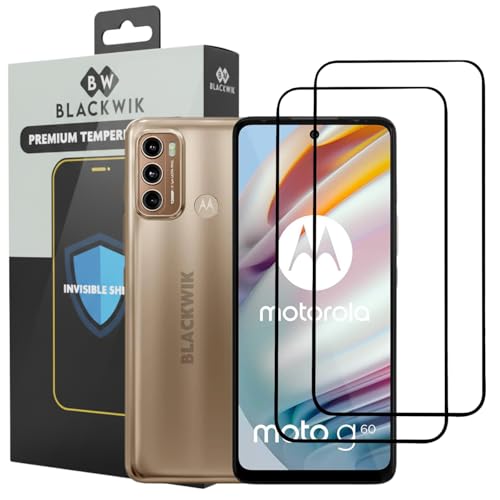 Image of Blackwik Tempered Glass Screen Protector for Motorola Moto G40 Fusion /Motorola Moto G60 with Edge-To-Edge Protector Coverage | Easy Installation Kit (Black) (Pack Of 2)