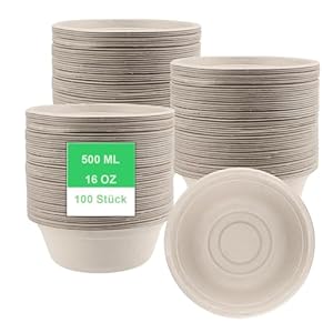 HEIYUET 100 Stück Suppenschalen Einweg 350ml