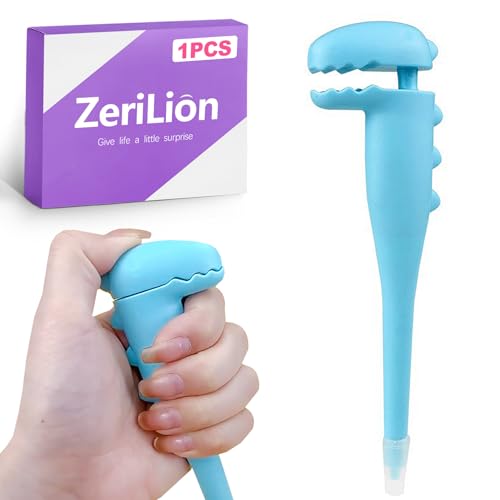 ZeriLion Pet Pill Pusher with 2 Soft Silicone Tips for Dogs & Cats, Oral Medicine Feeder Syringe, Tablet and Capsule Dispenser for Easy Medication Administration for Small Pets