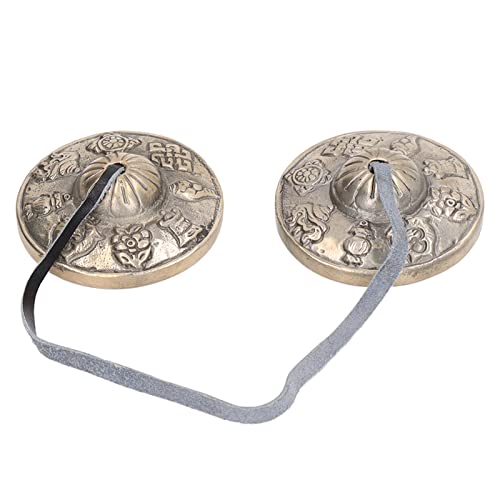 Sino De Meditação Tingsha Tibetano De Cobre Puro - Aumenta A Clareza E O Equilíbrio