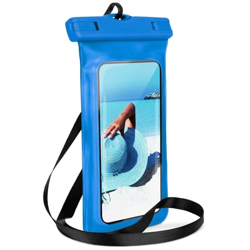 Custodia impermeabile per Xiaomi Poco X6 Pro Touch & Camera Finestra + Cinturino e Passante per Tracolla Blu Aqua-Blue BB-6499-BLAU