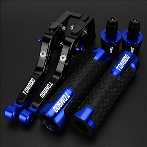 Leviers de frein moto TDM 900 bleus anti-casse pour réparer et protéger le guidon