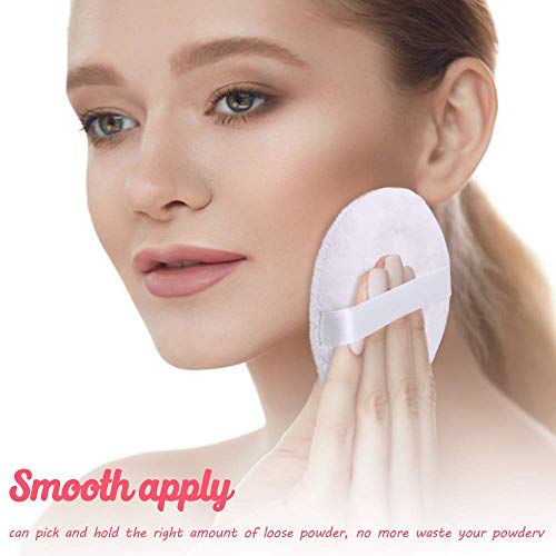 Topwon 4 Inch Powder Puff, Washable Large Body Powder Puff, Soft & Furry - 3Pcs #TOP3