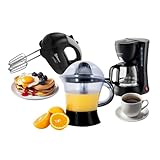 Koblenz Combo de Electrodomésticos de Cocina, 3-Pack de Iniciación de Cocina con Cafetera de Goteo de 4 Tazas, Batidora...