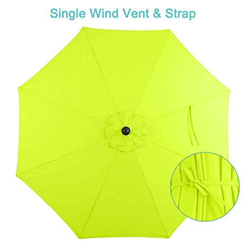 Sombrilla para patio pequeña de 2.25m redonda con manivela exterior plegable 5